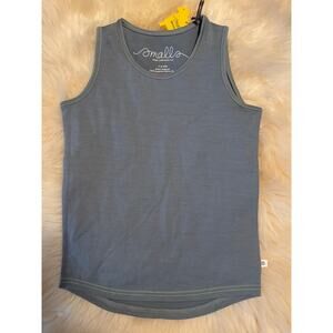 Smalls Merino Kids Wool Base Layer Vest Tank Top – Grey – 7-8y